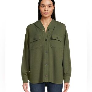 Forest Green Ribbed Hoodie